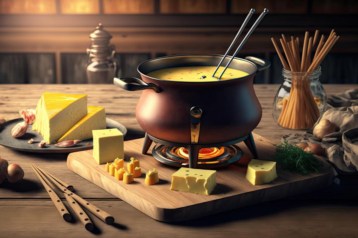 Fondue: A Timeless Swiss Culinary Tradition. Image by chandlervid85 on Freepik.